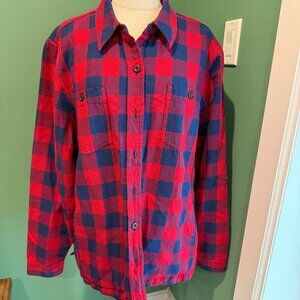 NWOT LL Bean Women's/Unisex Lined Flannel Shirt Plaid Sz XL
